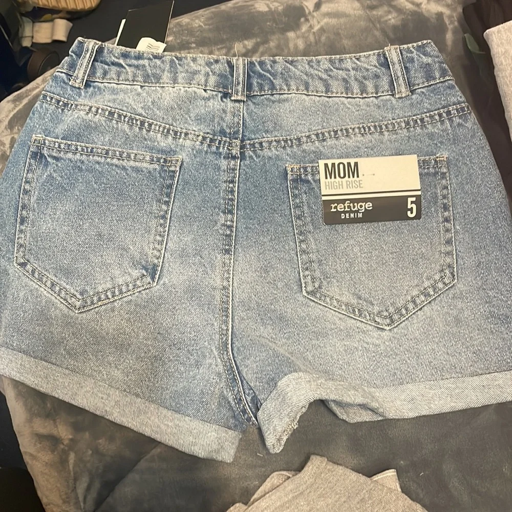MOM HIGH RISE DENIM SHORTS - Picture 2 of 2